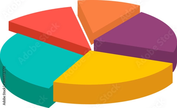 Obraz 2D Pie Chart Element