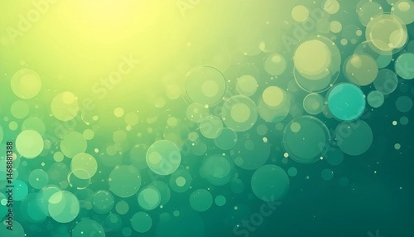 Fototapeta Light Green And Yellow Vector Background With Circles For Abstract Colorful Gradient Design Ideal For Posters And Banners