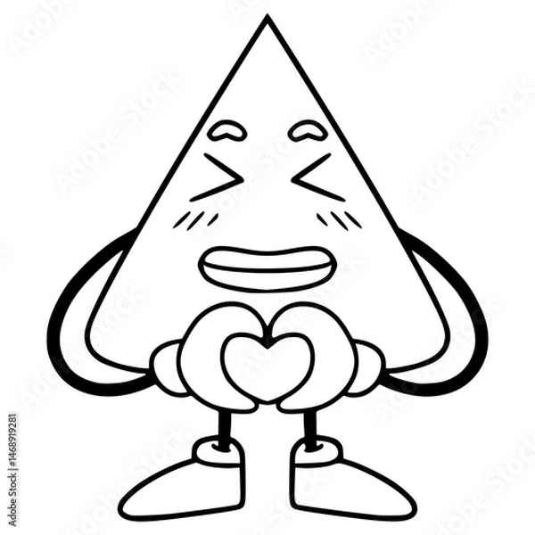 Obraz cone character illustration hand drawn outline vector