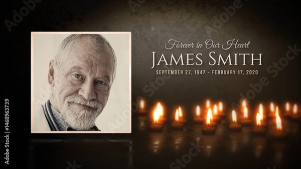 Obraz Funeral Biography Memorial Slideshow