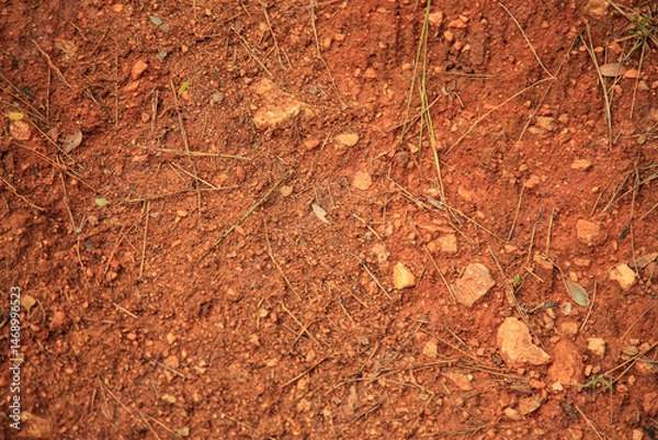 Fototapeta Red Earth Turkey. Top view background. Red Ground