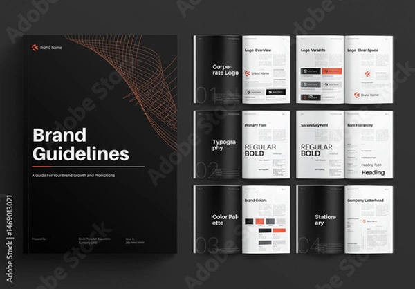Fototapeta Brand Guidelines Layout Design Template