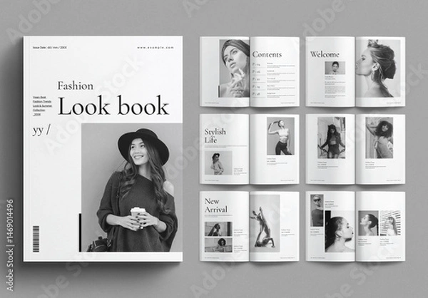 Fototapeta Fashion Lookbook Template