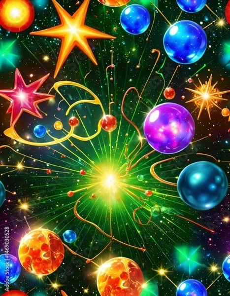 Fototapeta Different aesthetic and artistic visual designs for people curious about the universe, existence and creation