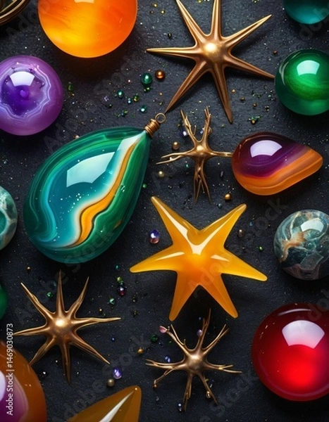 Fototapeta Different aesthetic and artistic visual designs for people curious about the universe, existence and creation