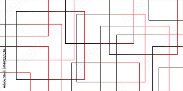 Fototapeta Abstract colorful geometric pattern square and random lines. Glowing Futuristic technology geometric concept. paper texture. Abstract geometric background with soft light. square.