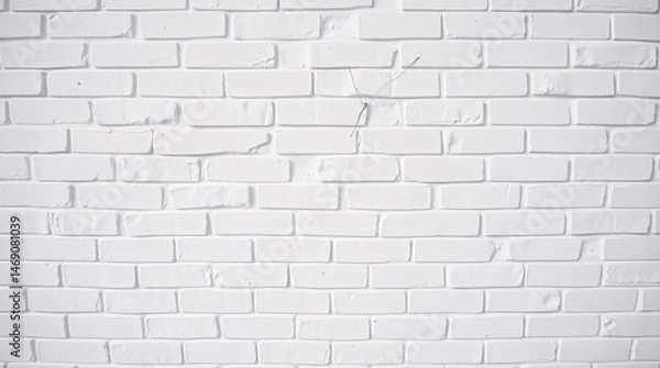Obraz Close-up of a clean, white brick wall