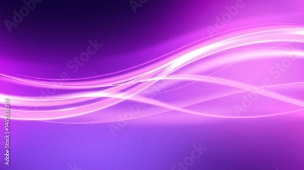 Obraz Abstract Neon Light Trails in Purple and Blue