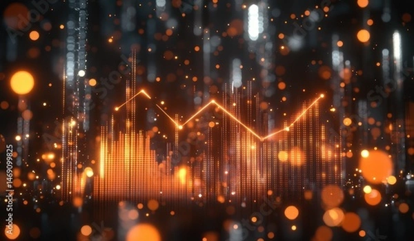 Fototapeta Abstract chart graphic, data visualization