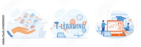 Obraz E-learning. Innovative online education concept. E-Learning. Digital Education.