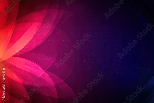 Obraz Abstract floral design. Vibrant gradient petals on dark background