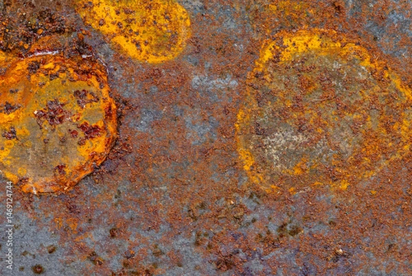 Fototapeta The texture of old metal covered with rust