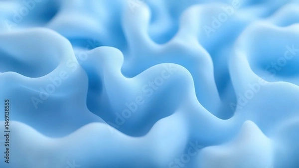 Obraz Abstract Light Blue Fabric Texture: Soft Wavy Surface Background
