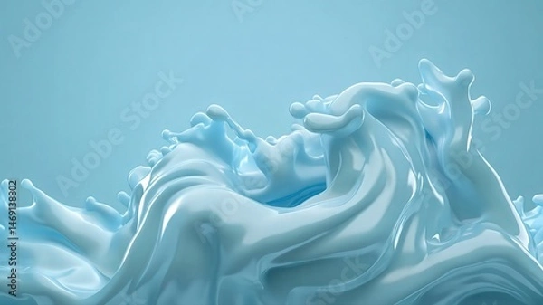 Obraz Abstract Light Blue Liquid Wave Splash