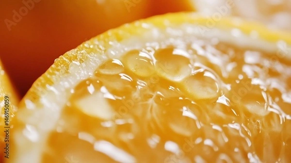Fototapeta Macro Image Showcasing the Juicy Texture and Vibrant Color of an Orange