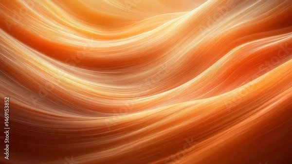 Obraz Abstract Orange Waves with Sparkling Particles