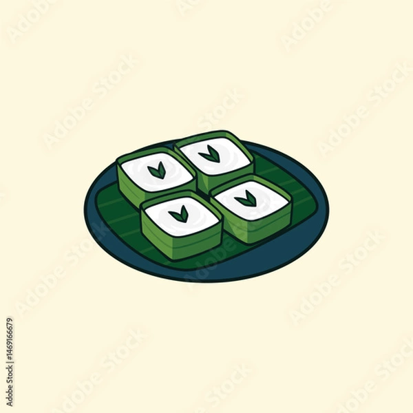 Obraz Indonesian Snack Illustration Kue Talam Santan