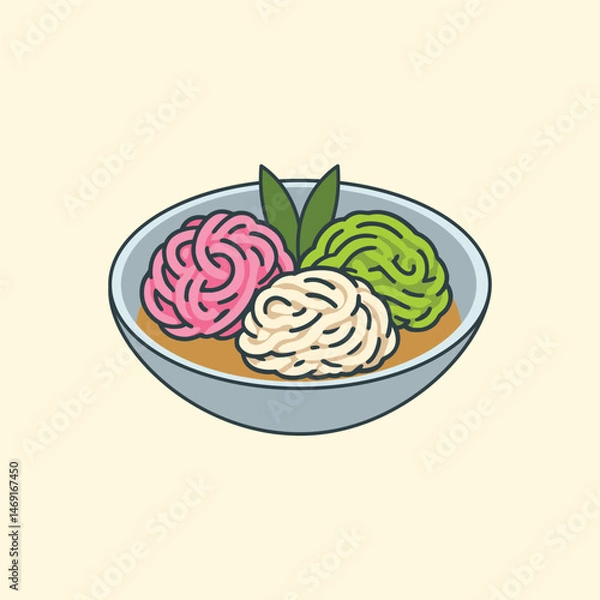 Obraz Indonesian Snack Illustration Putu Mayang