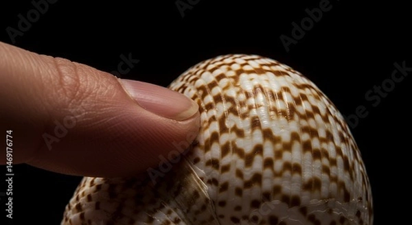 Fototapeta Close-up Macro Photography of a Seashell with Unique Pattern