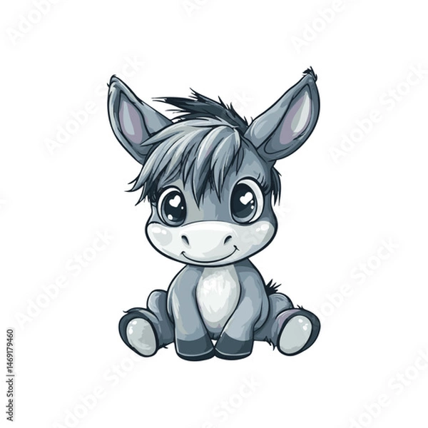 Obraz cute donkey mascot vector design