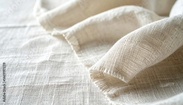 Obraz Textile fabric display home studio photography soft lighting close-up textile art