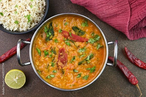 Obraz Dal Fry dish served in a bowl.