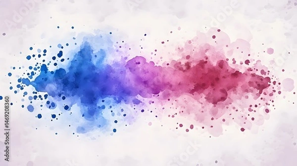 Fototapeta Abstract watercolor splatter design with soft color transitions.