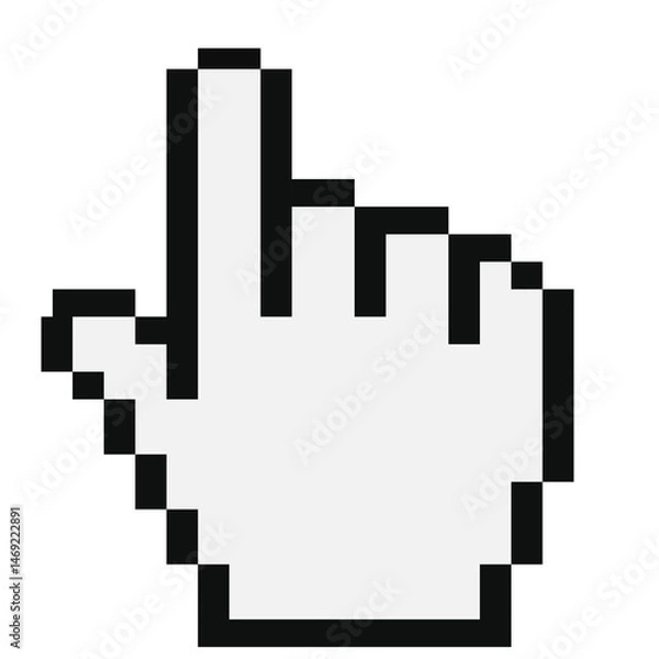 Obraz Pixel Hand Cursor Icon 