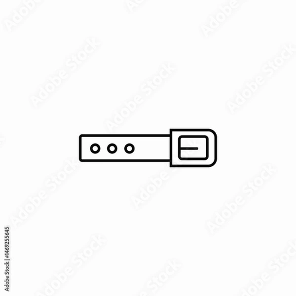 Obraz buckled belt icon sign vector