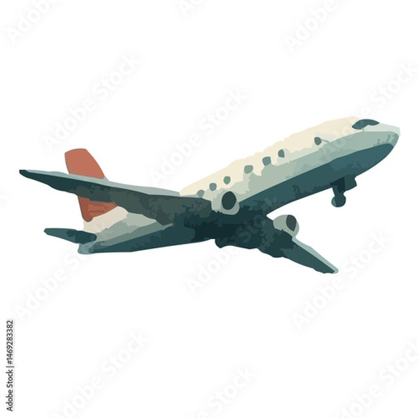 Obraz airplane isolated on white