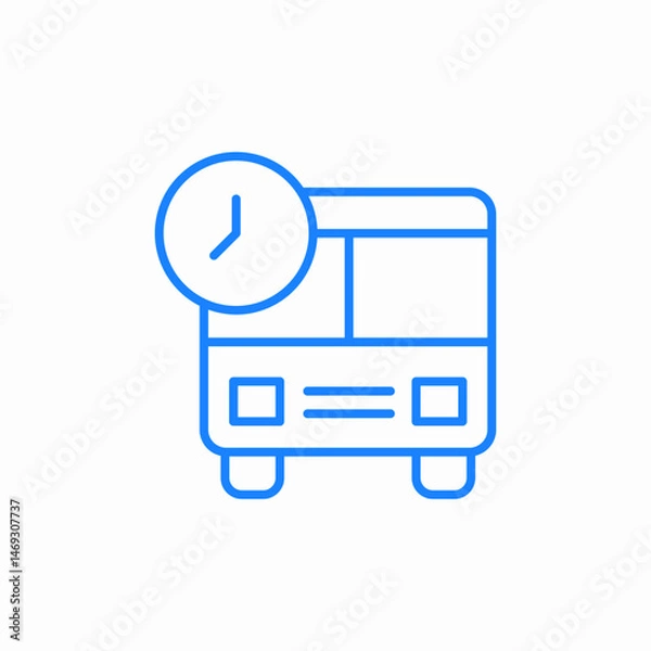 Obraz bus time schedule icon sign vector