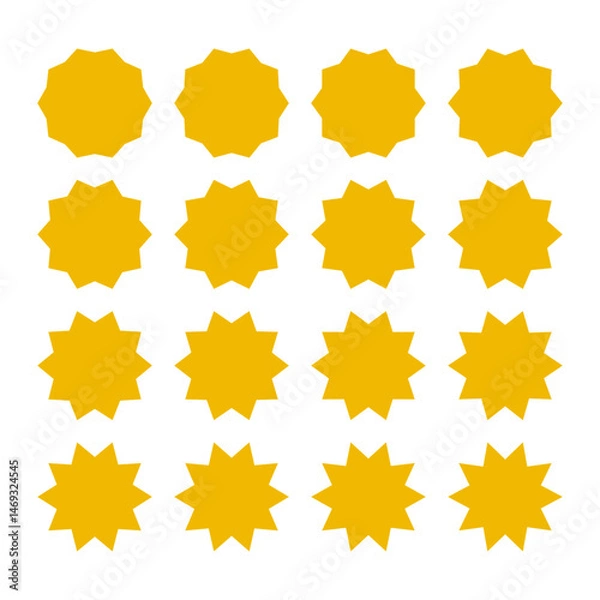 Obraz Ten Point Zigzag Gold Star Circles