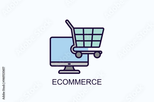 Obraz Ecommerce Vector, Icon Or Logo Sign Symbol Illustration 
