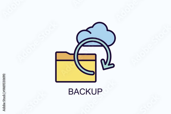 Obraz Backup Vector, Icon Or Logo Sign Symbol Illustration 