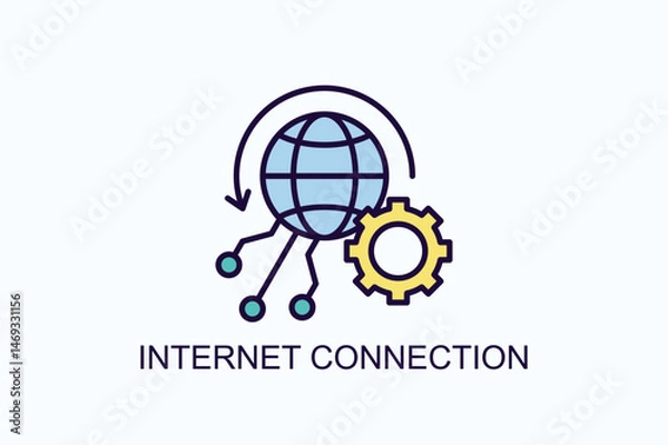 Obraz Internet Connection Vector, Icon Or Logo Sign Symbol Illustration 