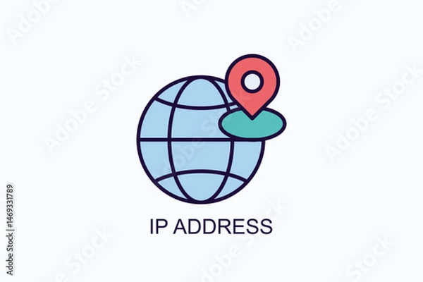 Obraz Ip Address Vector, Icon Or Logo Sign Symbol Illustration 