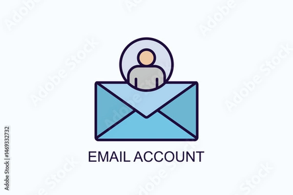 Obraz Email Account Vector, Icon Or Logo Sign Symbol Illustration 