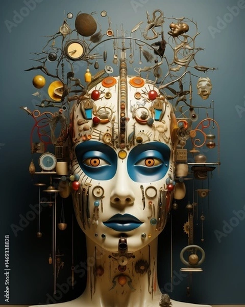 Fototapeta The Clockwork Mind: Time, Memory, and Machine Entwined