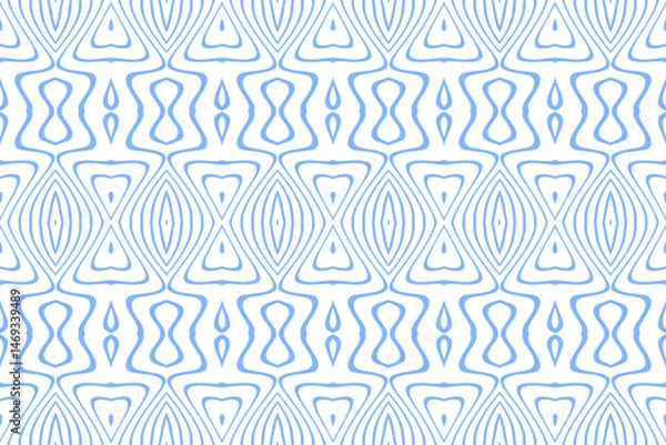 Fototapeta Abstract Seamless Geometric Pattern. Light Blue and White Texture.