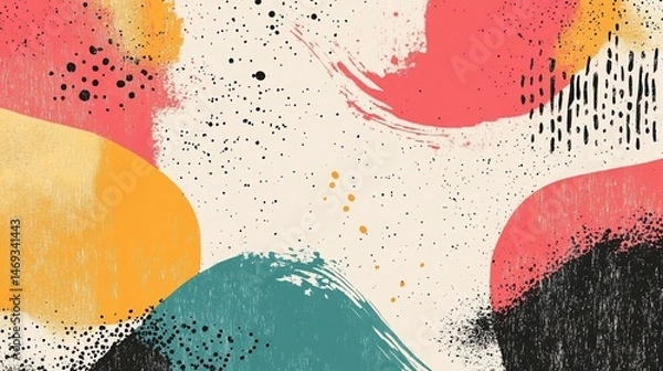 Obraz Abstract background with organic shapes and brush strokes for artistic designs