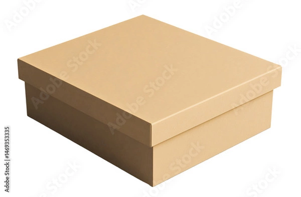 Fototapeta plain cardboard box isolated png transparent cutout
