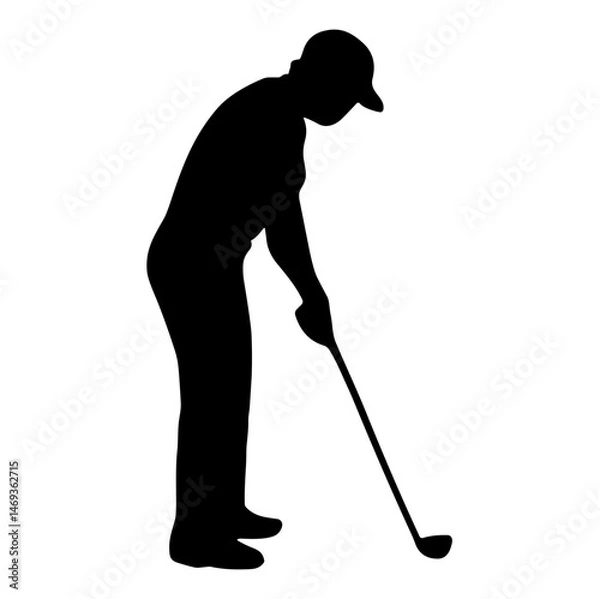 Fototapeta golfer silhouette