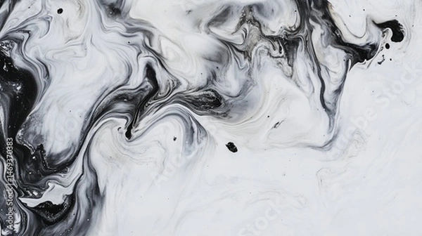 Obraz Abstract flow of black and white colors creating a mesmerizing texture