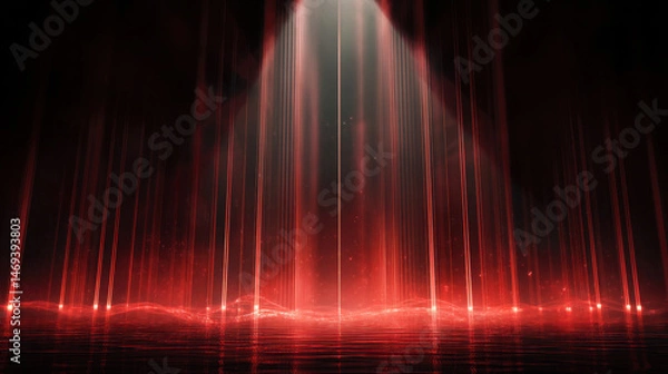 Obraz Red light technology background screen