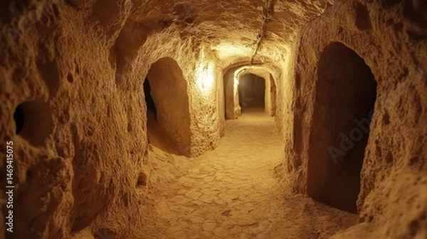 Fototapeta Ancient Underground Tunnels: A Journey Through Time