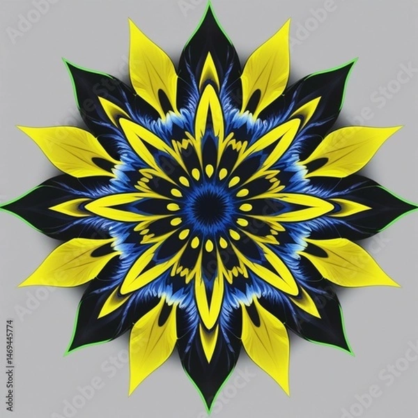 Obraz Sharp Edged Mandala Illustration for Art Projects