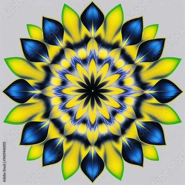 Obraz Abstract Mandala Design with Sharp Petal Patterns