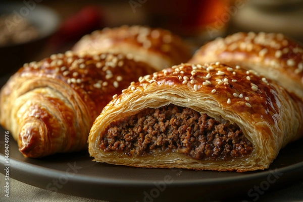 Obraz Fatayer small Middle Eastern pastries filled with meat