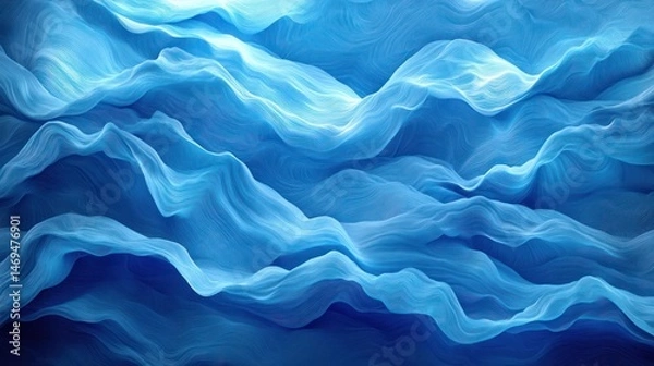 Fototapeta Abstract Blue Waves Pattern