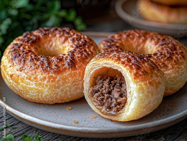 Obraz Peremyachi Tatar-style fried pastries with a hole in the center